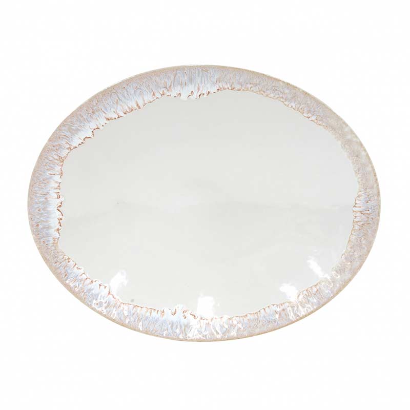 Casafina White Taormina Oval Platter