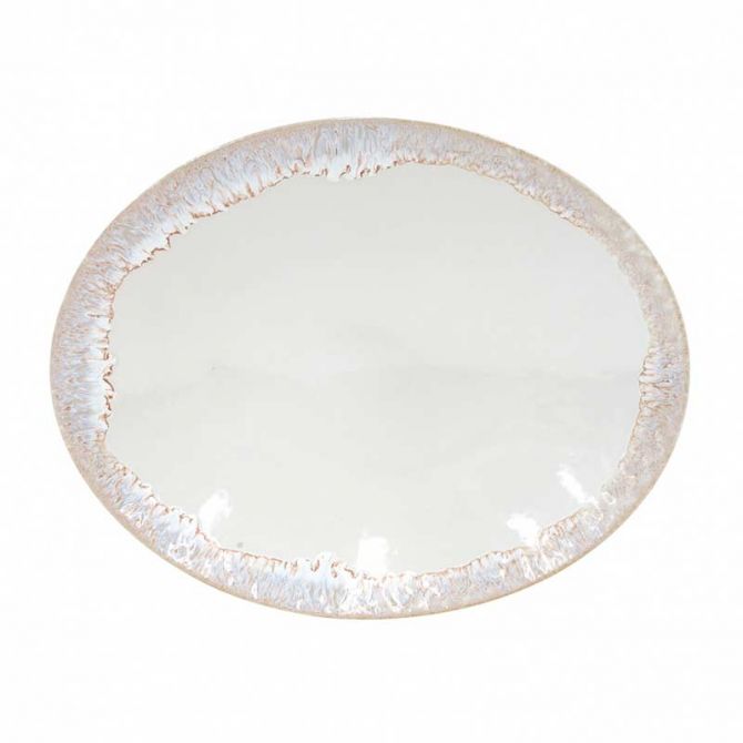 Casafina White Taormina Oval Platter