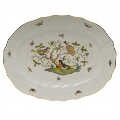 Herend Rothschild Bird Oval Platter, 17"
