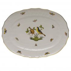 Herend Rothschild Bird Oval Platter, 15"