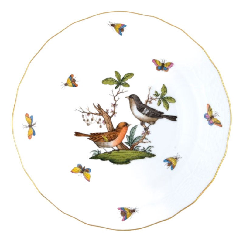 Herend Rothschild Bird Motif 5 Dessert Plate