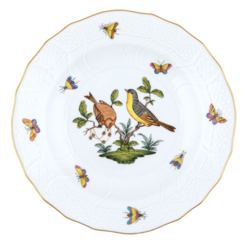 Herend Rothschild Bird Motif 7 Dessert Plate