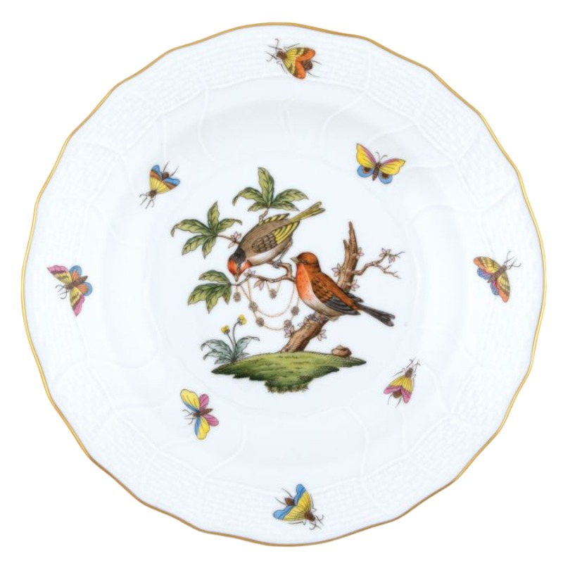 Herend Rothschild Bird Motif 10 Dessert Plate