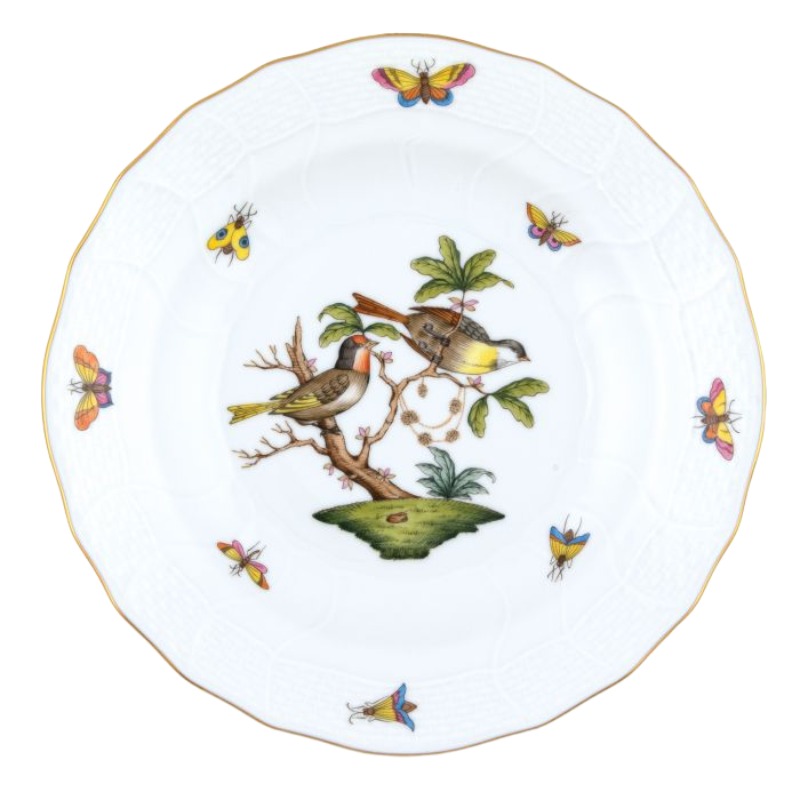 Herend Rothschild Bird Motif 11 Dessert Plate