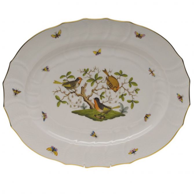 Herend Rothschild Bird Turkey Platter, 18"