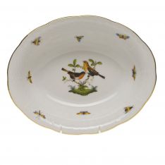 Herend Rothschild Bird Oval Vegetable Dish, 10"
