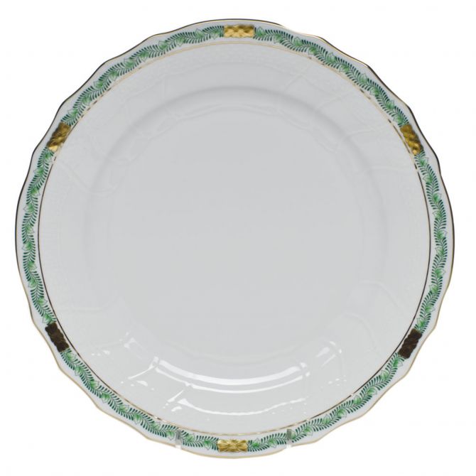 Herend Chinese Bouquet Garland Green Dinner Plate