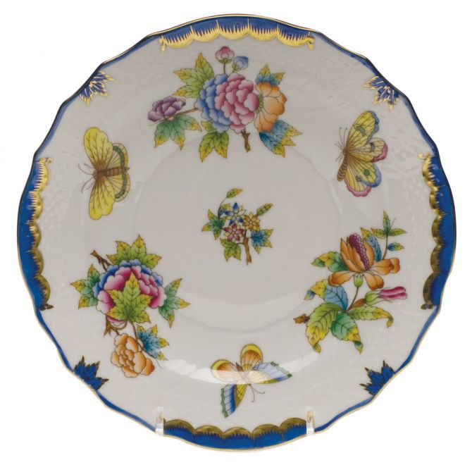 Herend Queen Victoria Blue Border Salad Plate