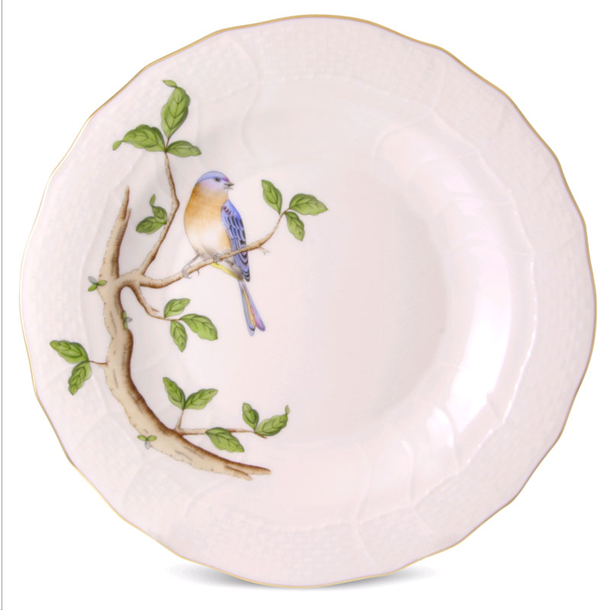 Herend Songbird Bluebird Dessert Plate