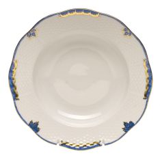 Herend Princess Victoria Dark Blue Rim Soup Plate