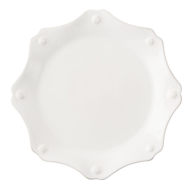 Juliska Berry and Thread Whitewash Scallop Salad/Dessert Plate