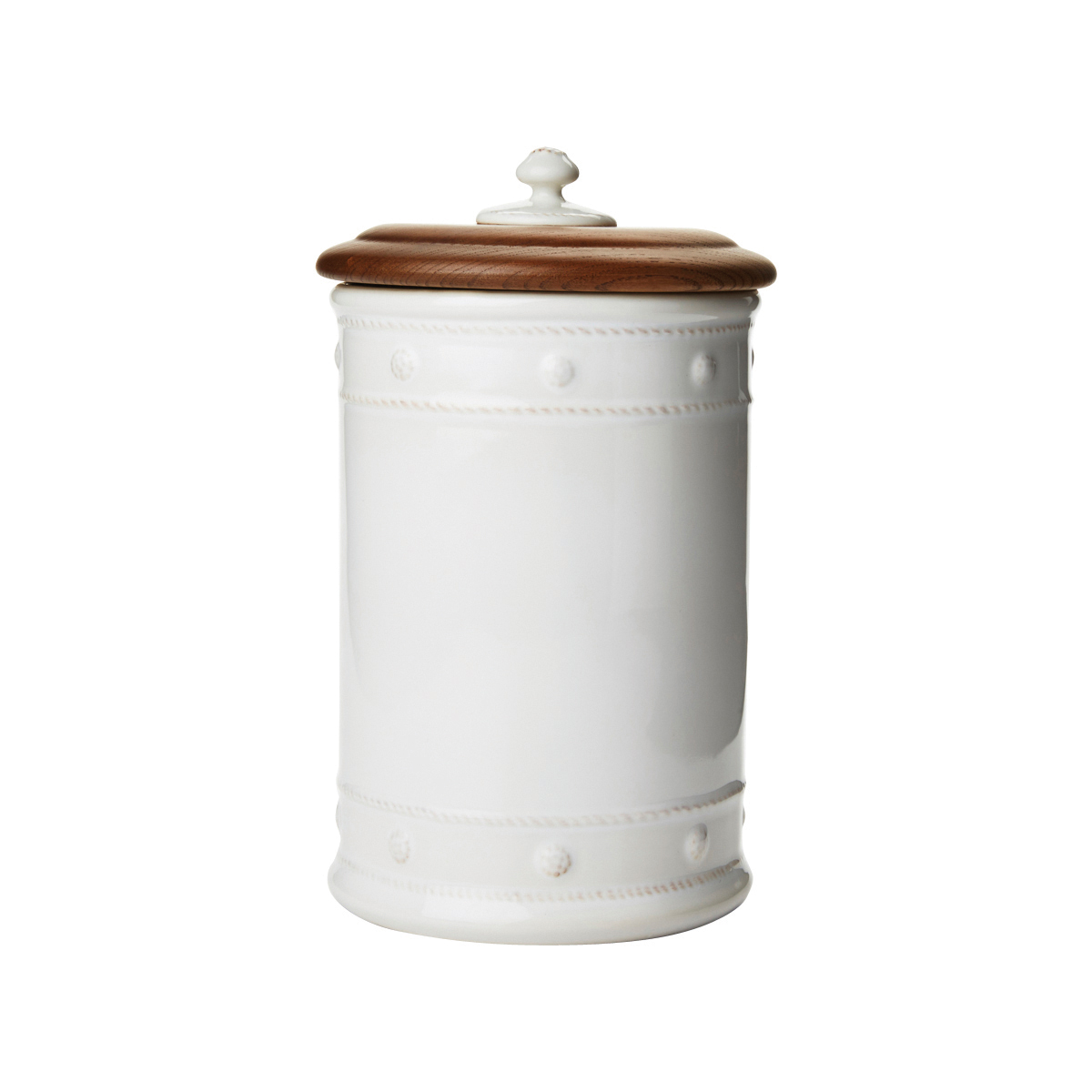 Juliska Berry and Thread Medium Canister with Wooden Lid 11.5