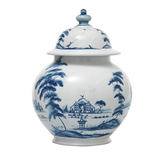 Juliska Country Estate Delft Blue Medium 10" Ginger Jar, Estate Grounds