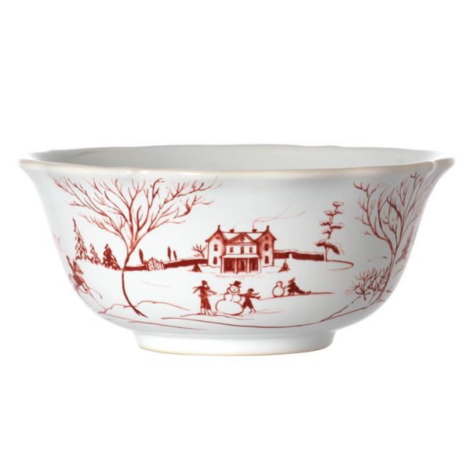 Juliska Country Estate Winter Frolic Ruby Cereal/Ice Cream Bowl
