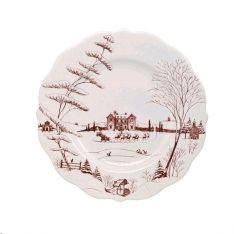 Juliska Country Estate Winter Frolic Ruby Scallop Dinner Plate