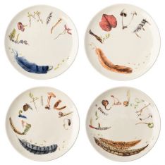 Juliska Forest Walk Sentiment Tidbits Plates, Set of 4