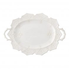 Juliska Jardins du Monde Whitewash Large Handled Turkey Platter
