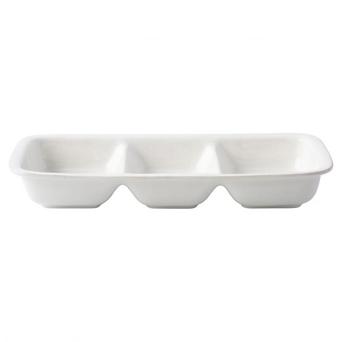 Juliska Puro Whitewash 15" Divided Serving Dish