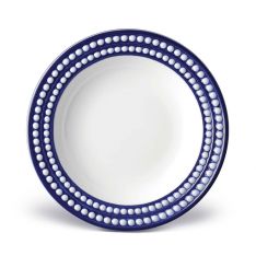 L'Objet Perlee Blue Soup Plate