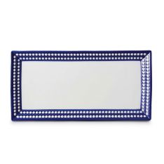 L'Objet Perlee Blue Rectangular Platter