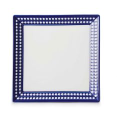 L'Objet Perlee Blue Square Tray, 8"