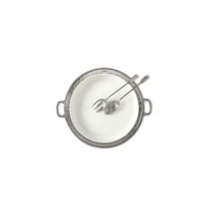Match Pewter Convivio Classic White Round Serving Casserole Platter