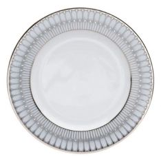 Deshoulieres Arcades with Grey Shiny Platinum Dinner Plate