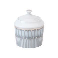 Deshoulieres Arcades with Grey Shiny Platinum Round Sugar Bowl