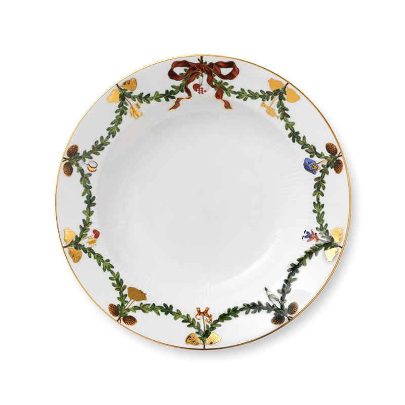 Royal Copenhagen Star Fluted Christmas Deep Plate