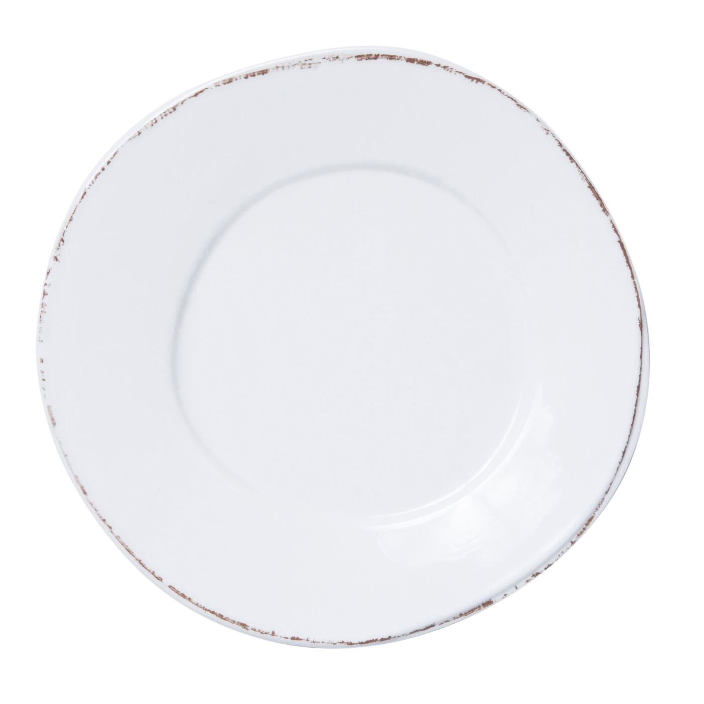 Vietri Lastra Melamine White Dinner Plate
