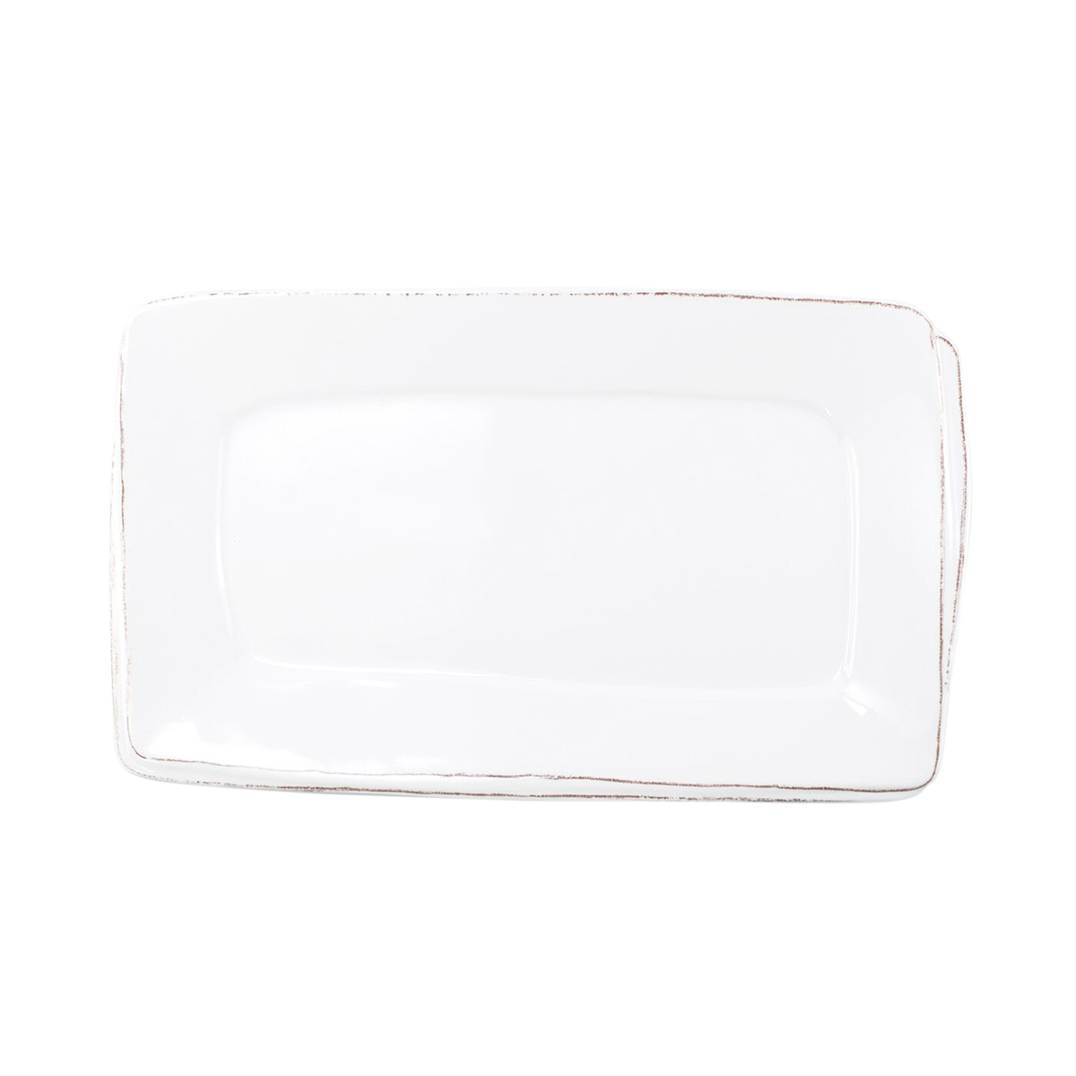 Vietri Melamine Lastra White Rectangular Platter