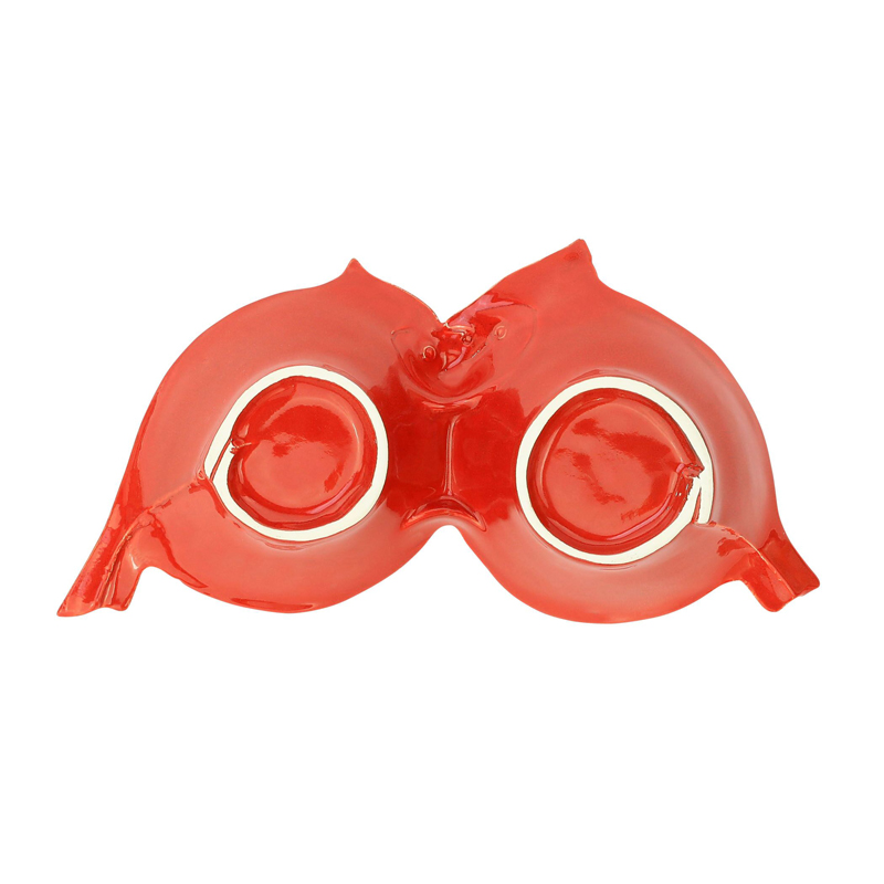 Vietri Lastra Holiday Bird 2 Bowl Server