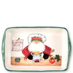 Vietri Old St Nick Rectangular Baking Dish with Chef