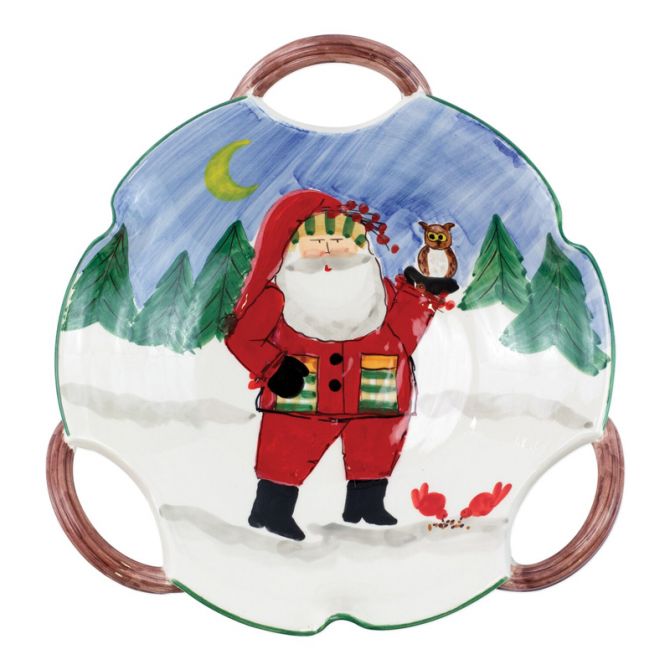 Vietri Old St. Nick Handled Bowl