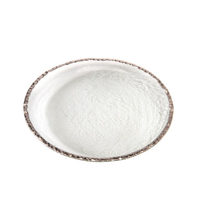 Annieglass Edgey Platinum Dinner Plate
