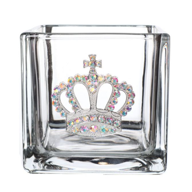 The Queens' Jewels Aurora Borealis Crown Jeweled Candle Holder