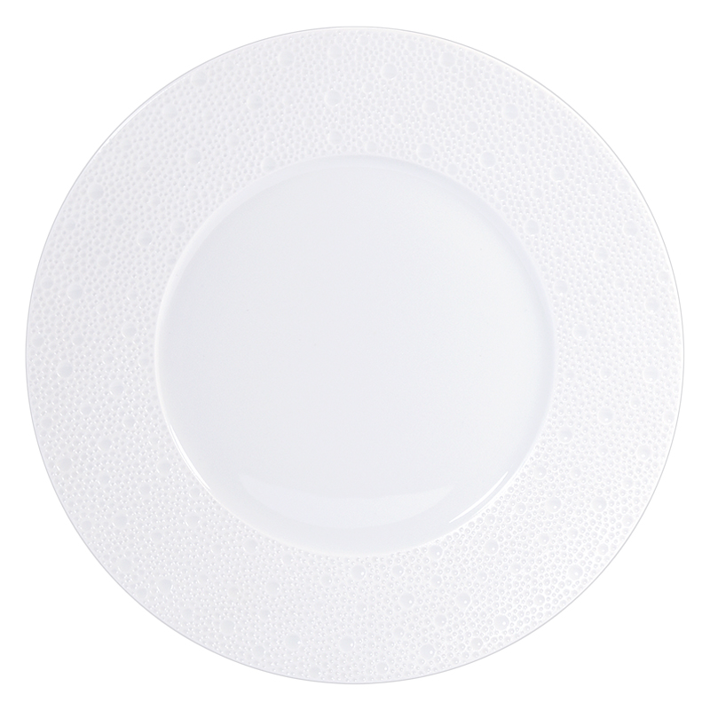 Bernardaud France Ecume White Pattern 8 3/8 Salad Plate