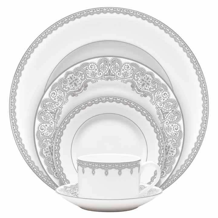 Waterford Lismore Lace Platinum Dinnerware Borsheims