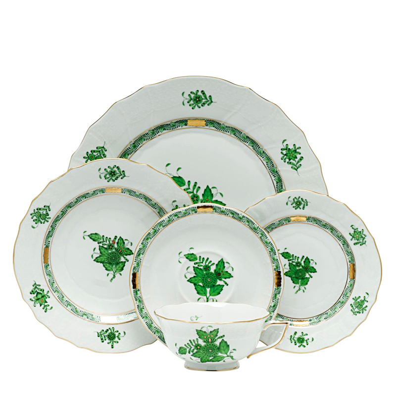 Herend Chinese Bouquet Green Dinnerware Borsheims