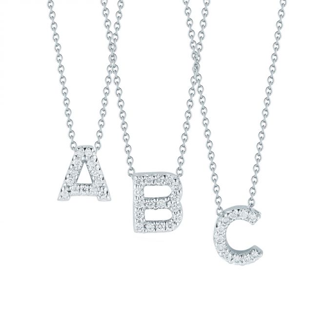 14K Gold Diamond Initial Necklace | Adina Eden Jewels