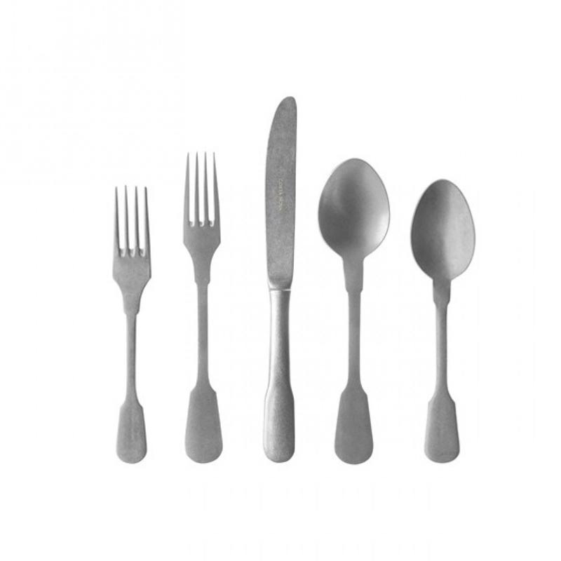 Costa Nova Saga Flatware 5 Piece Set, Matte