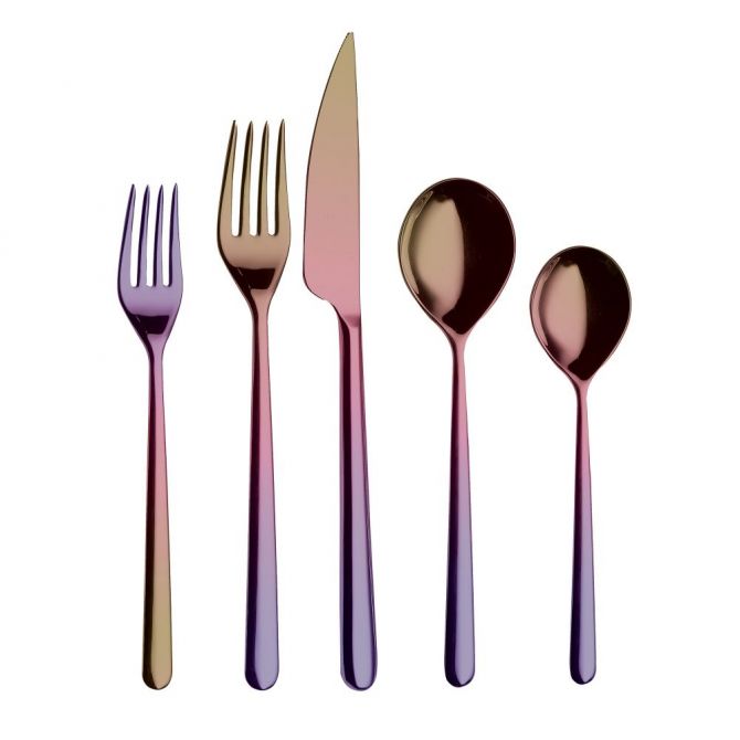 Mepra Linea Rainbow Stainless 5 Piece Place Setting