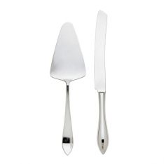Ricci Contorno Stainless Cake Knife & Server Set
