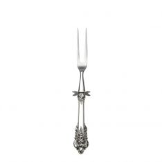 Wallace Grande Baroque Sterling Hollow Handle Steak Carving Fork