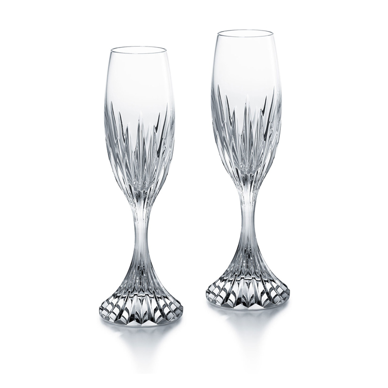 Baccarat Massena Flutes, Set of 2