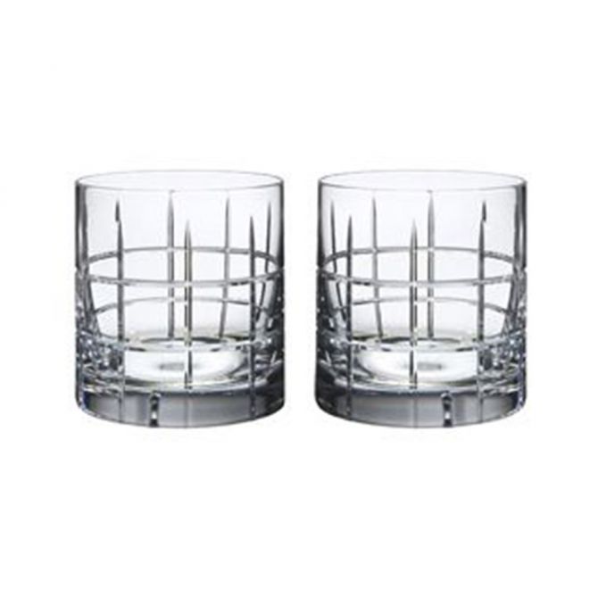 Orrefors Street Double Old Fashioned Pair
