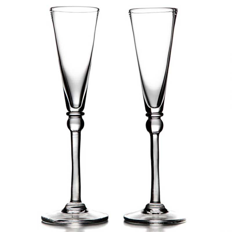Simon Pearce Hartland Flutes, Set of 2